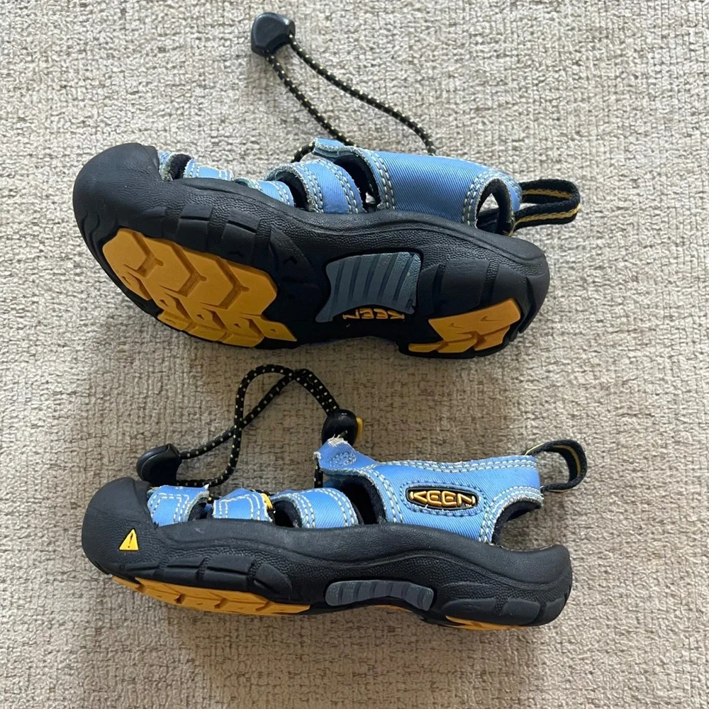 KEEN Newport H2 Kids Blue Yellow Waterproof Hiking Water Sandals Size 10 Toddler